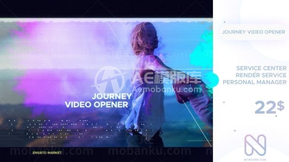 多彩动态视频展示AE模板