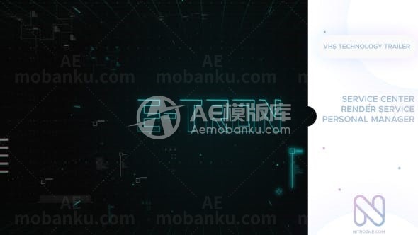 故障效果未来高科技电影预告片AE模板