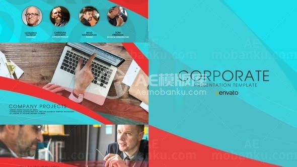 公司企业商务图文宣传片AE模板