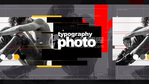 时尚效果照片片头幻灯片AE模板