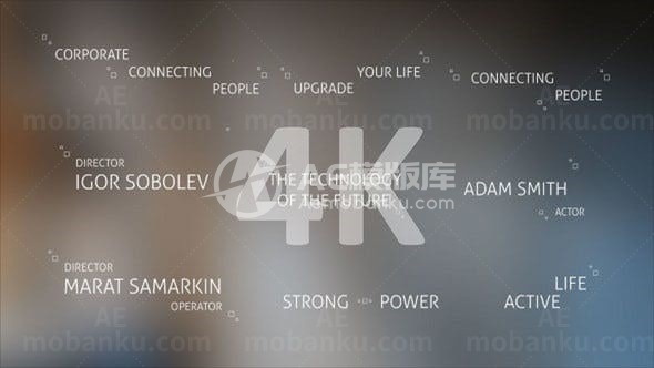 科技风格动态字母标题AE模板