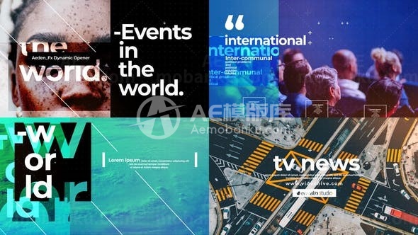 电视新闻频道开场片头AE模板