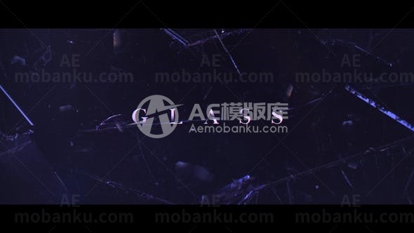 碎玻璃效果转场预告片AE模板