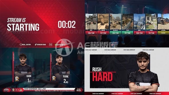 电子竞技装备展示包AE模板