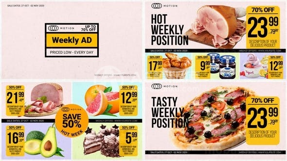 美食商品价格宣传AE模板