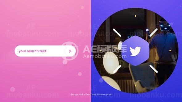 搜索引擎动态展示AE模板