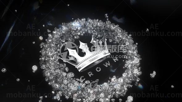 钻石效果框标志展示AE模板