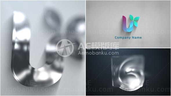 3D金属标志片头AE模板