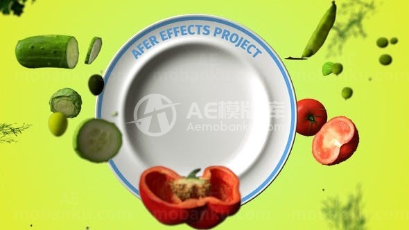 美食烹饪栏目片头AE模板