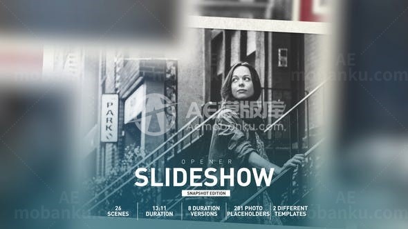 浪漫生活照片展示AE模板