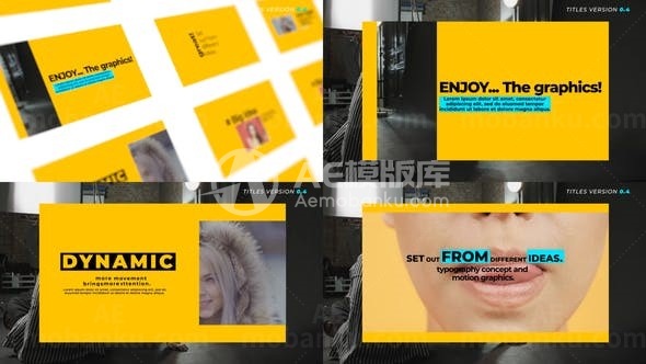 大背景文字版式AE模板