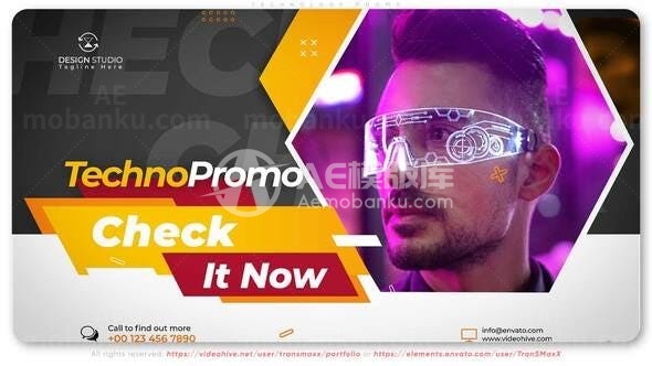 科技公司图文板式宣传AE模板