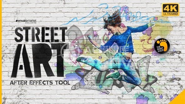 街头创作艺术效果展示包AE模板