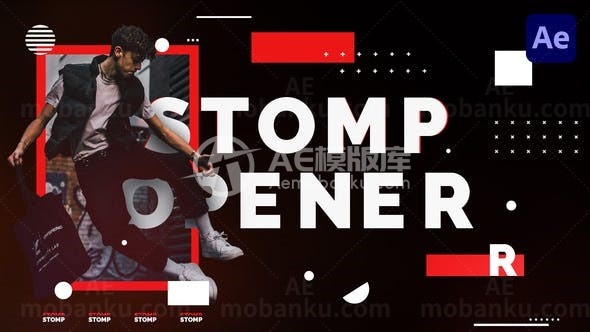 粗大文字版式片头AE模板