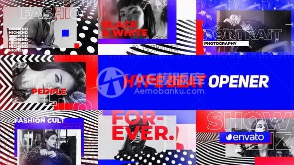 时尚动感节拍片头AE模板