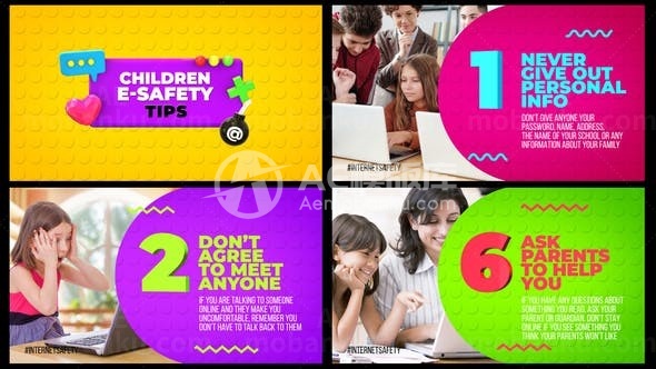 儿童教育方案图文宣传AE模板