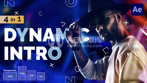 抽象时尚动态板式片头AE模板