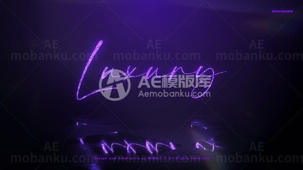 浪漫邀请函封面标志展示AE模板