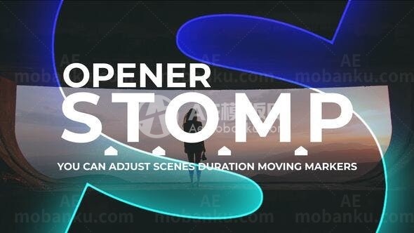 动态时尚节奏片头AE模板