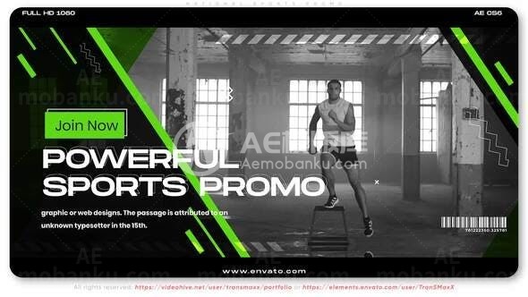体育运动健身视频宣传AE模板