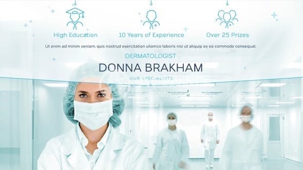 医疗机构图文介绍幻灯片AE模板