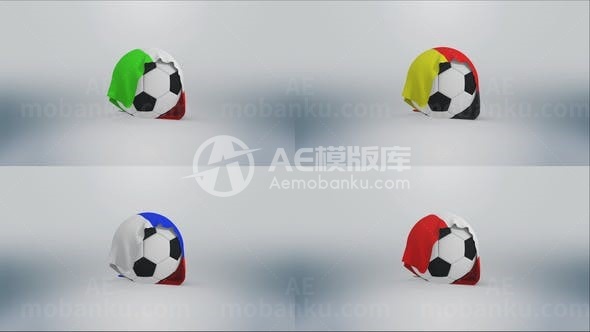 足球揭幕效果标志片头AE模板