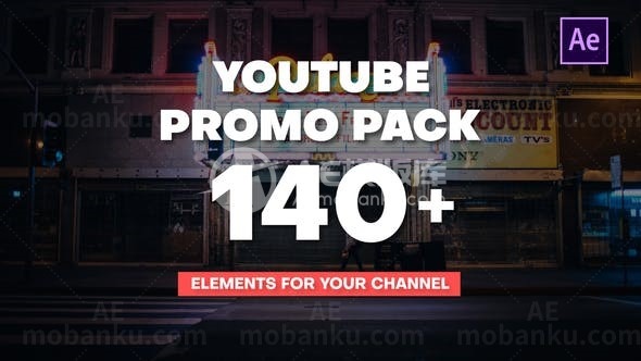 社交媒体视频字幕包AE模板