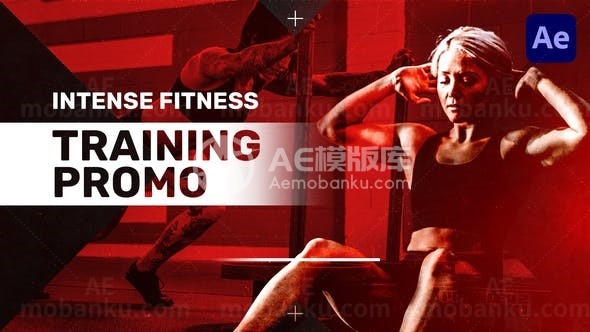 高强度健身训练宣传片AE模板