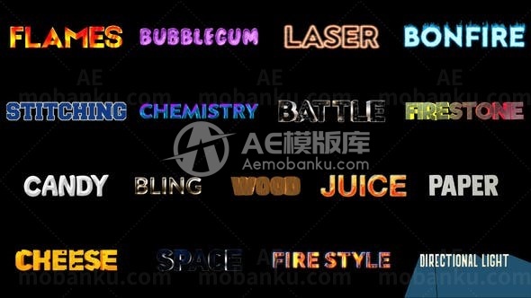 创意风格文字标题AE模板