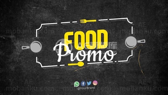 美食图文销售宣传AE模板