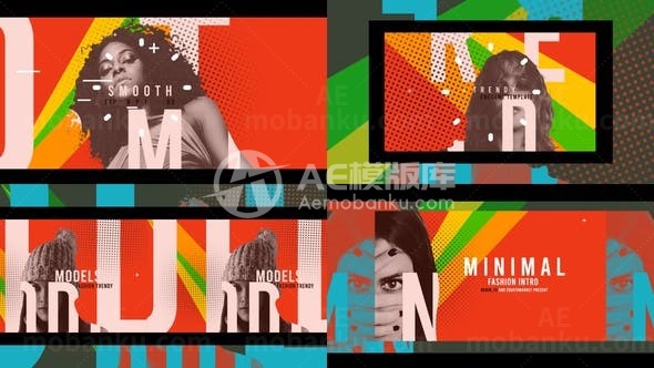 时尚动态模特片头AE模板