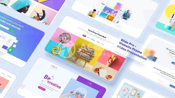 网站服务图文幻灯片AE模板