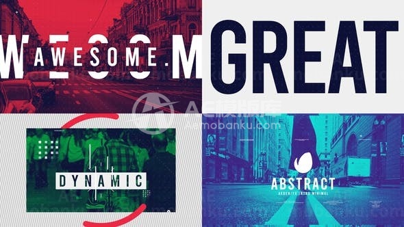 简洁时尚色彩标志AE模板