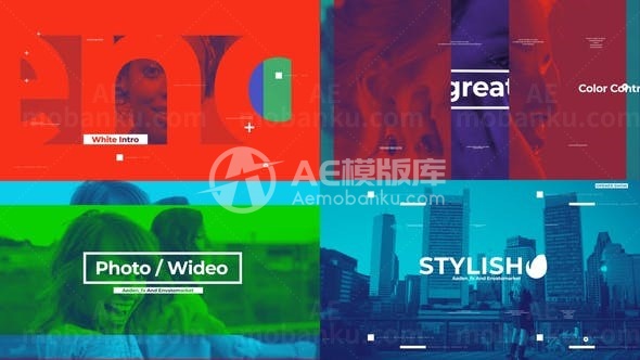 时尚活力板式片头AE模板