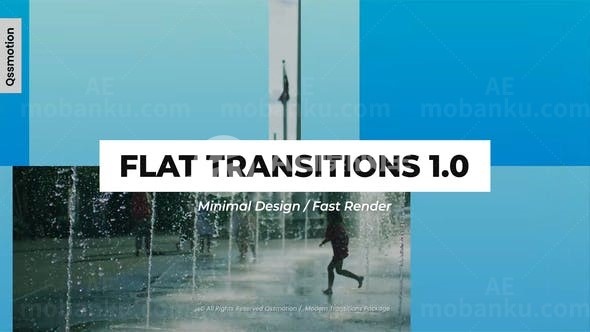 简洁视差转场效果包AE模板