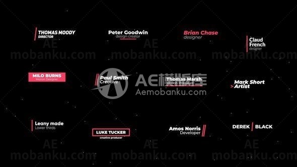 时尚品牌平面字幕包AE模板