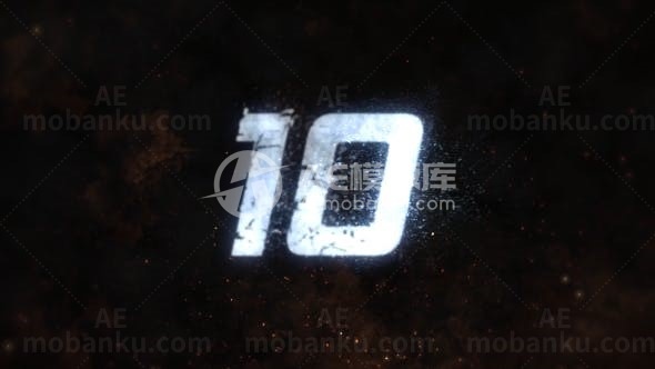 裂缝特效倒计时AE模板