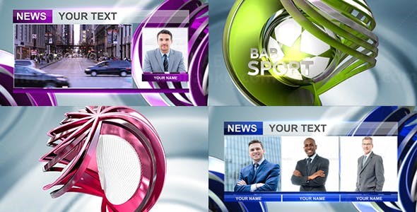 新闻栏目开场视频包AE模板