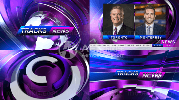 三维立体社会新闻栏目片头AE模板