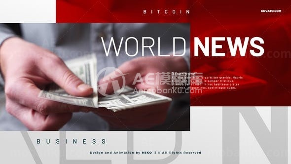 经济频道新闻片头AE模板