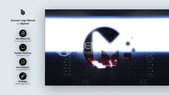 扫描故障效果标志展示AE模板