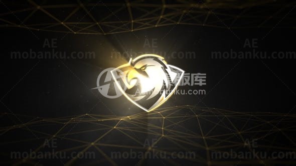 立体光效标志展示AE模板