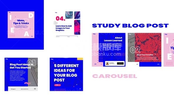 时尚杂志图文版式AE模板