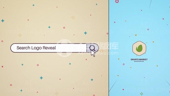 搜索引擎标志展示AE模板