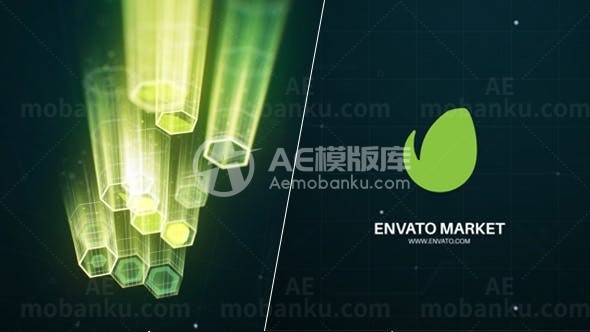 高科技效果标志展示AE模板