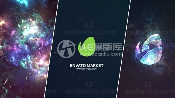 粒子星空效果标志展示AE模板