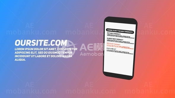 简洁市场营销信息图片头AE模板