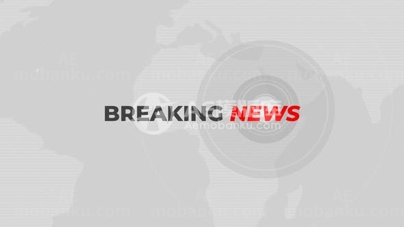 社会突发新闻片头AE模板