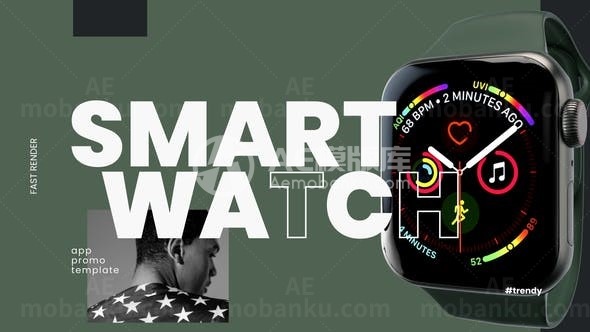 智能手表广告宣传片头AE模板