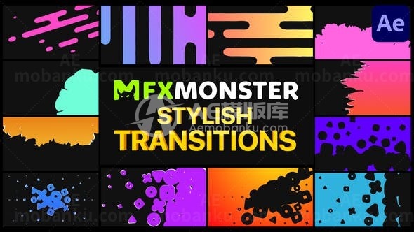 活力转场效果包AE模板